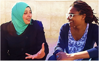 Interviewing a local speaker of Arabic during my 2014 fieldwork in Amman, Jordan.