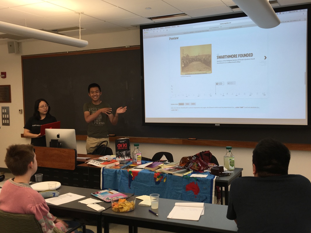 Alex and Eojin present their TimelineJS of *Engendering Zombie Fiction*, their segment of our exhibit now available online.